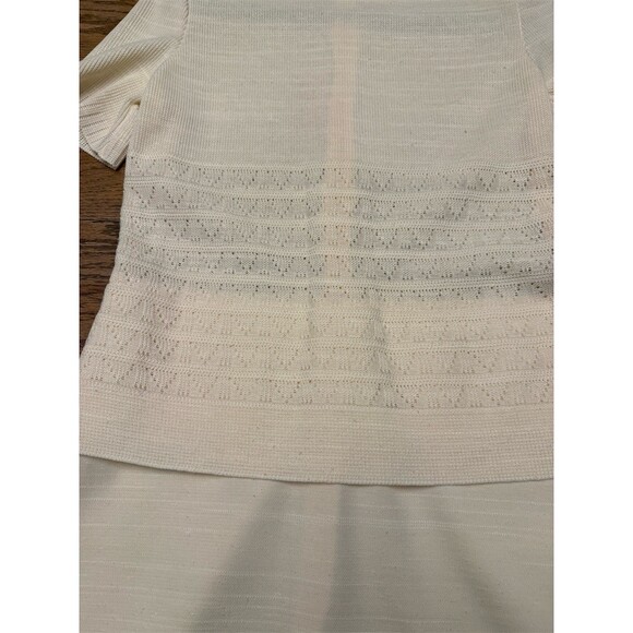 Vintage Kay Windsor Dress Womens 4 Ivory Peplum Maxi Lace Overlay Formal - Picture 3 of 9